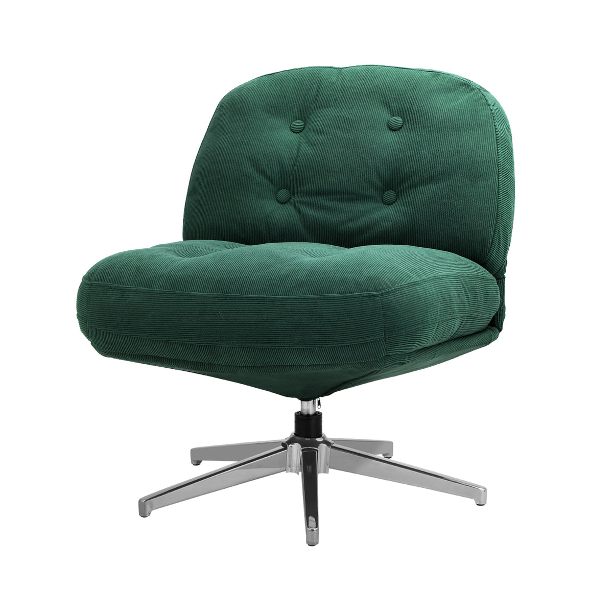 Oikiture Armchair Swivel Lounge Chair Padded Accent Chairs Polyester Green - Sunyee
