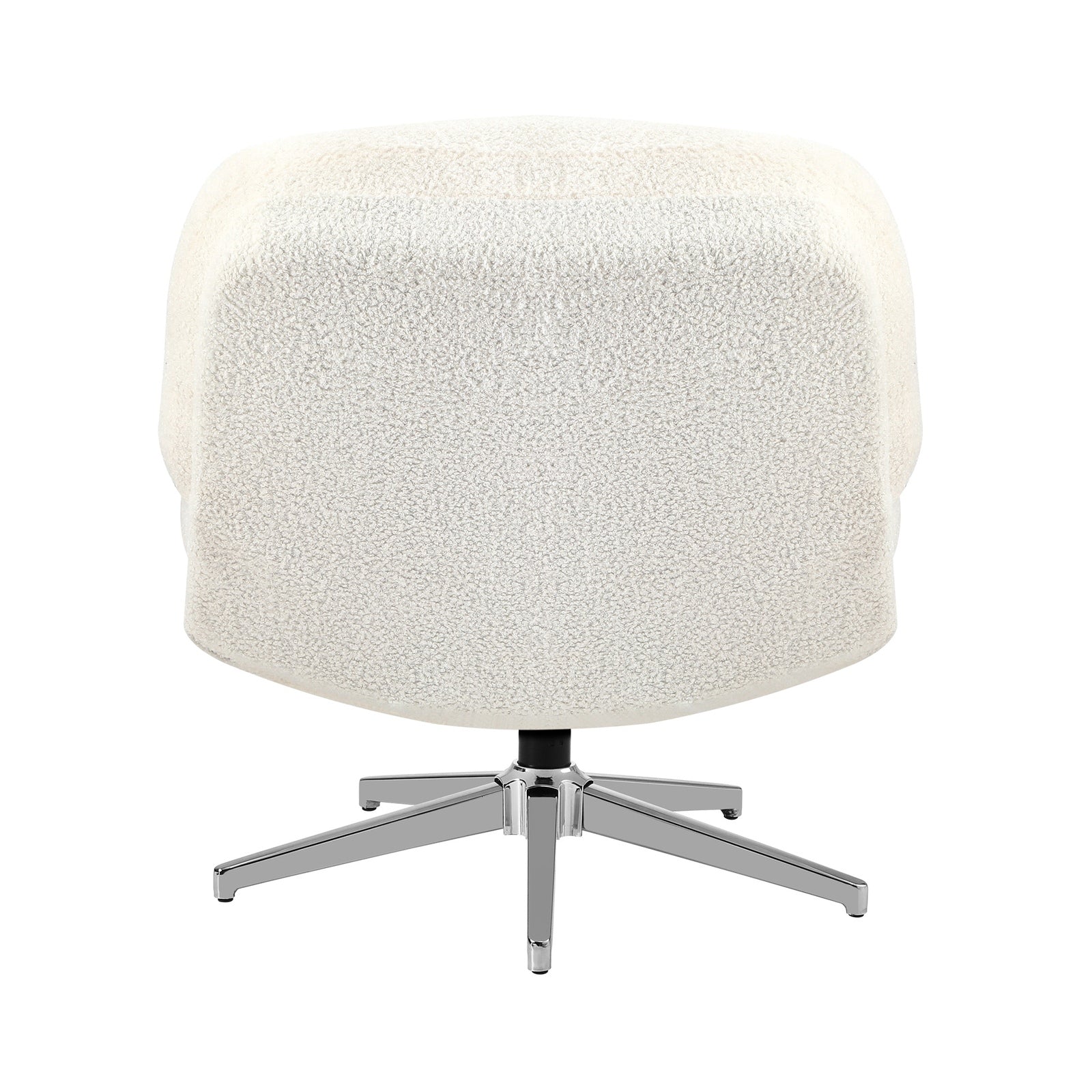 Oikiture 2x Armchair Swivel Lounge Chair Padded Accent Chairs Boucle White - Sunyee