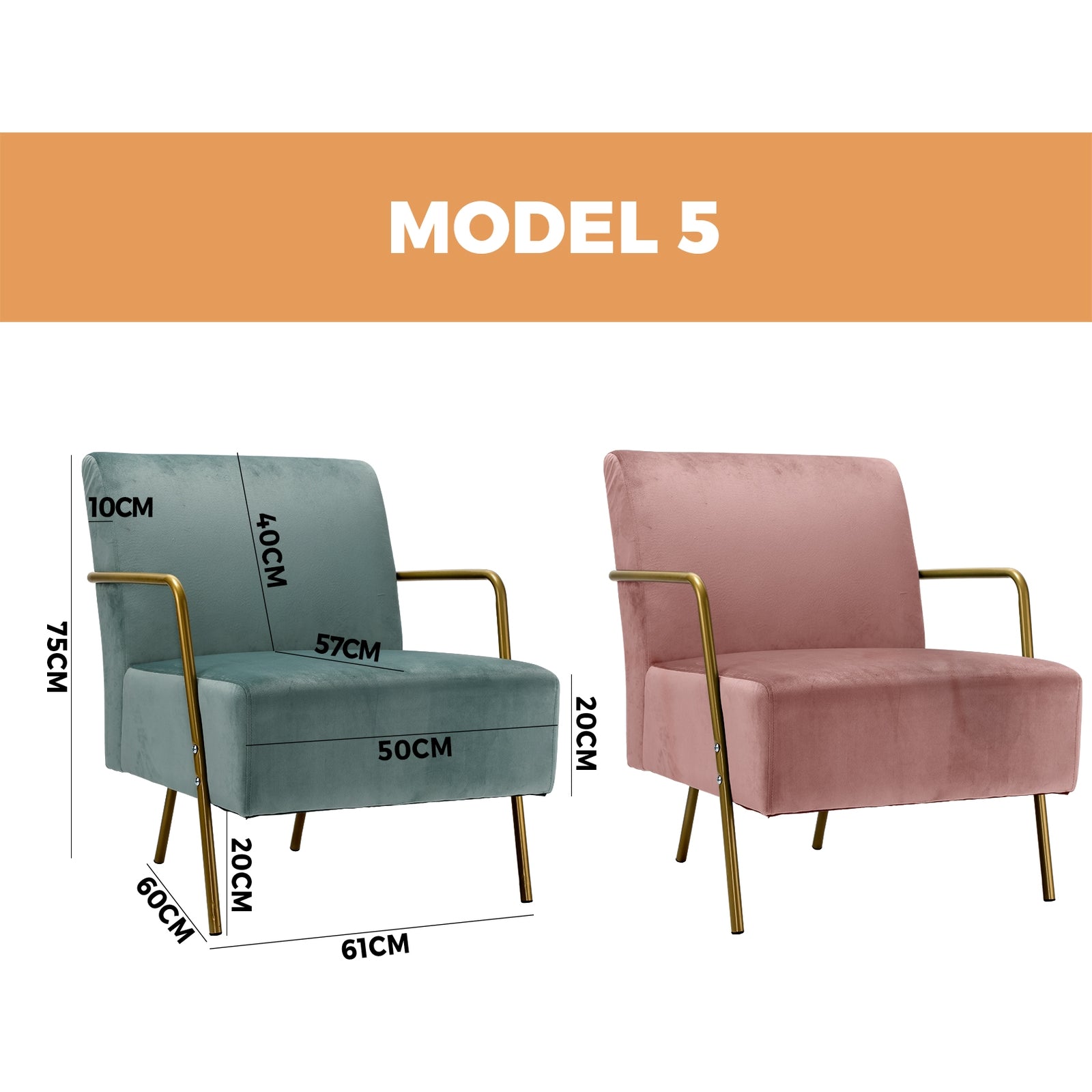 Oikiture Armchair Lounge Chair Armchairs Accent Chairs Bedroom Sofa Couches - Sunyee