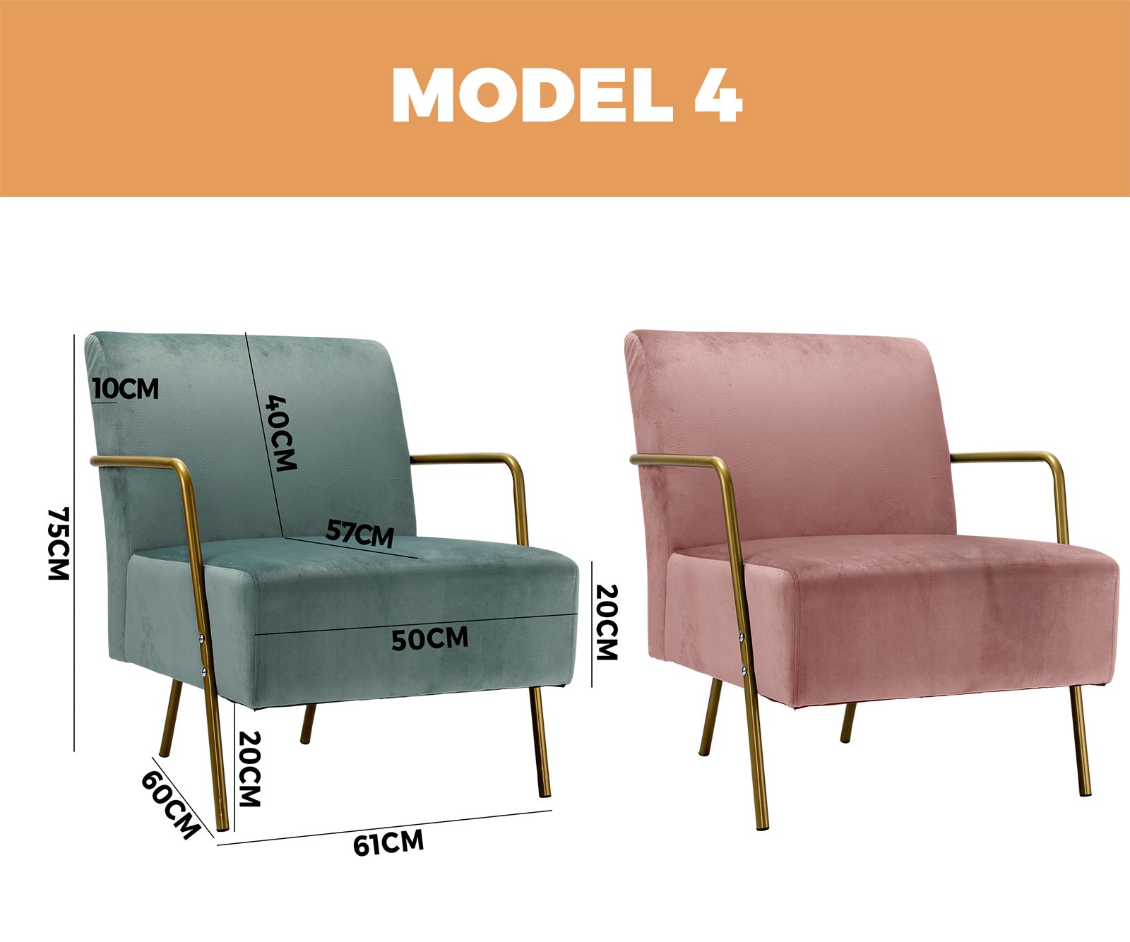 Oikiture Armchair Lounge Chair Armchairs Accent Chairs Bedroom Sofa Couches - Sunyee