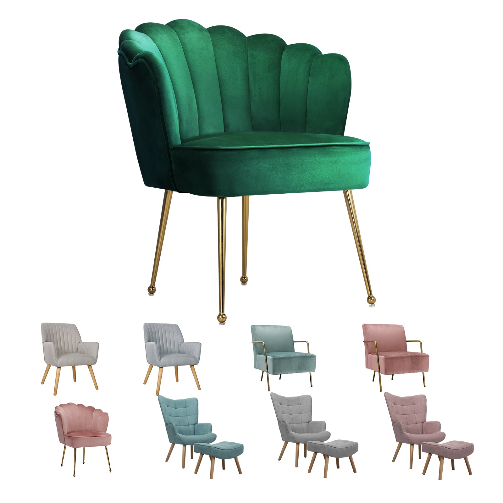 Oikiture Armchair Lounge Chair Armchairs Accent Chairs Bedroom Sofa Couches - Sunyee