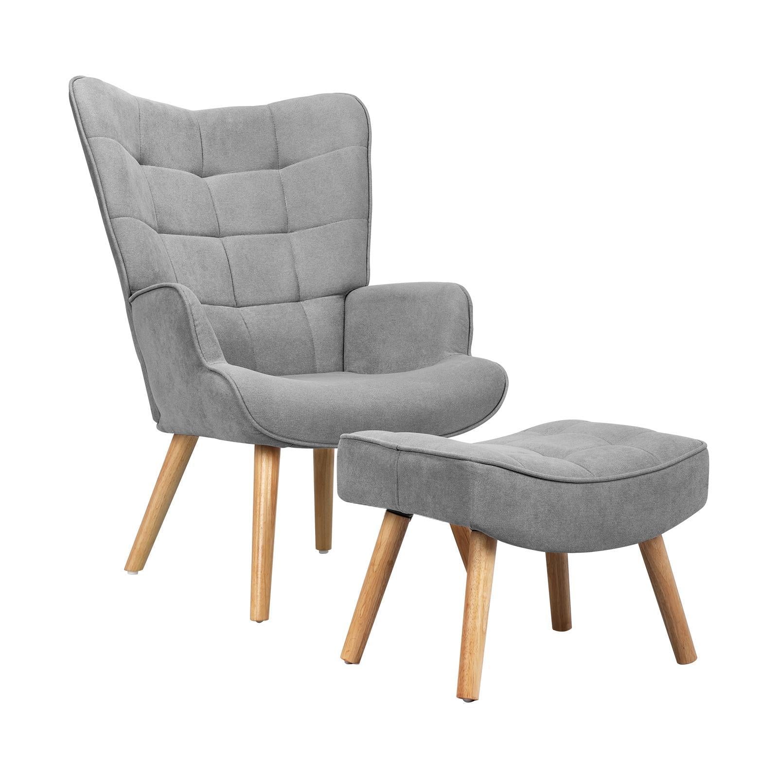 Oikiture Armchair Lounge Chair Ottoman Accent chairs Sofa With Stool/Swivel - Sunyee