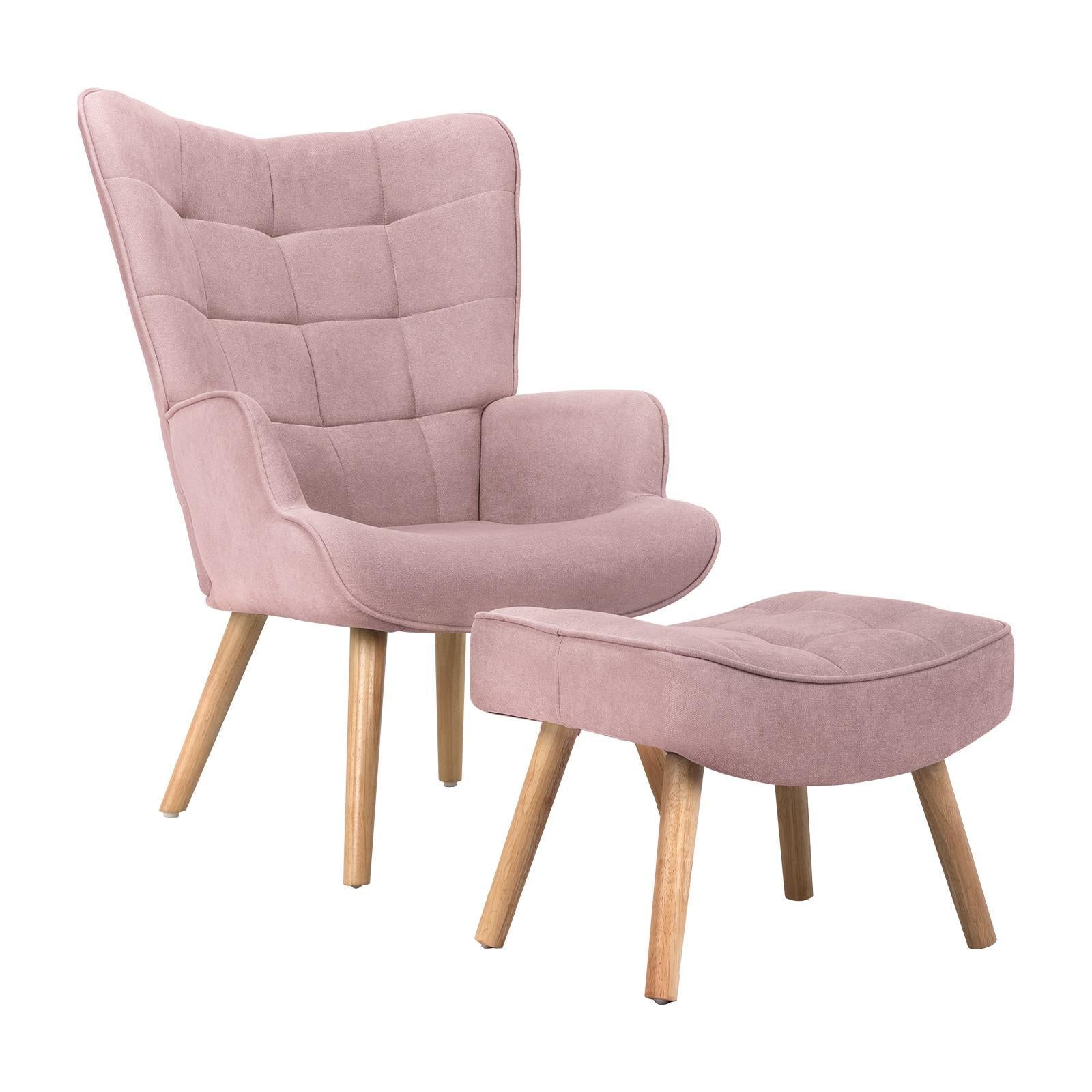 Oikiture Armchair Lounge Chair Ottoman Accent chairs Sofa With Stool/Swivel - Sunyee