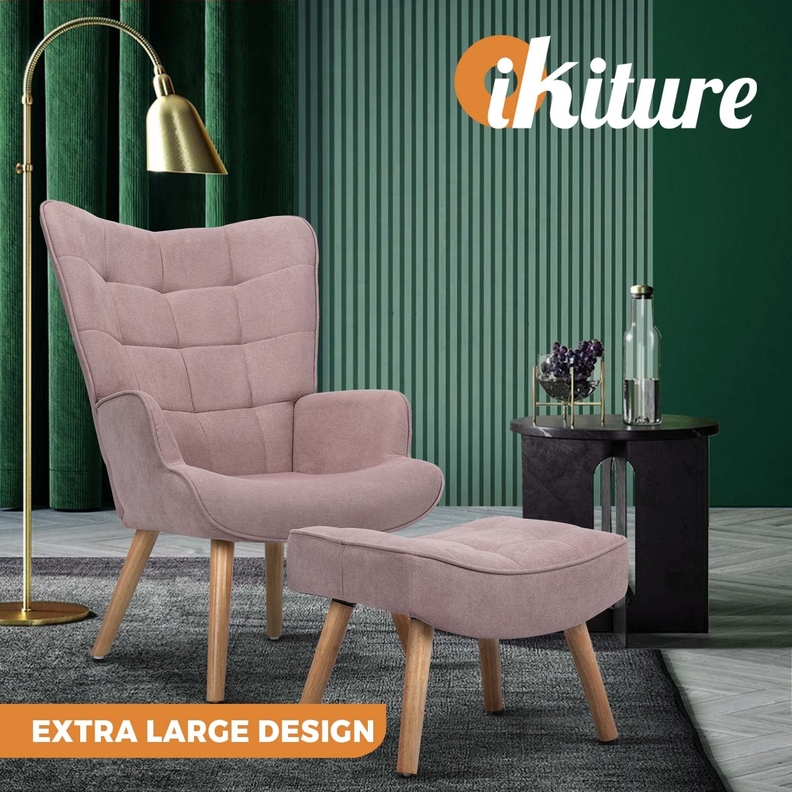 Oikiture Armchair Lounge Chair Armchairs Ottoman Accent Armchairs Sofa Chairs - Sunyee