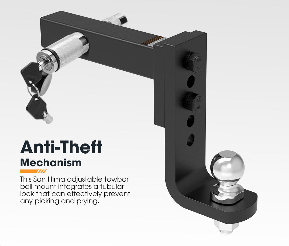 Adjustable Towbar drop Tow Bar Ball Mount Tongue 2" Hitch Trailer 6000LBS 4WD Car - Sunyee