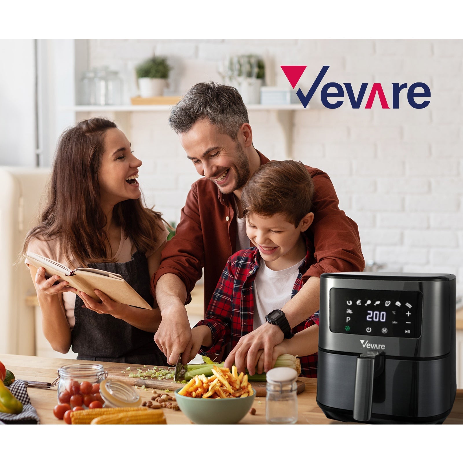 Vevare Air Fryer Electric Oven Oil Free Airfryer LCD Fryers Healthy Cooker 5.5L - Sunyee