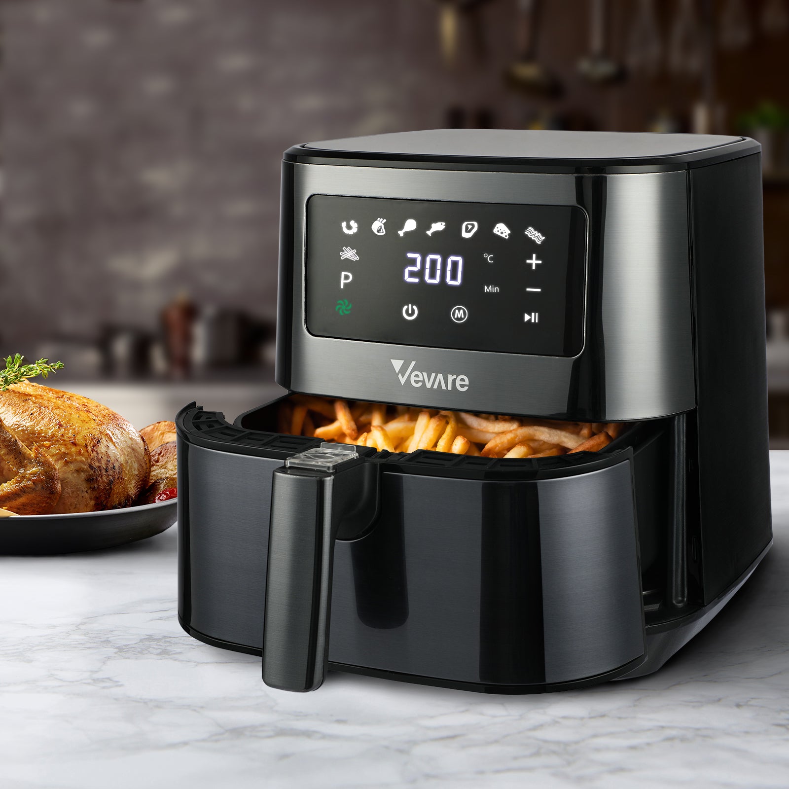 Vevare Air Fryer Electric Oven Oil Free Airfryer LCD Fryers Healthy Cooker 5.5L - Sunyee