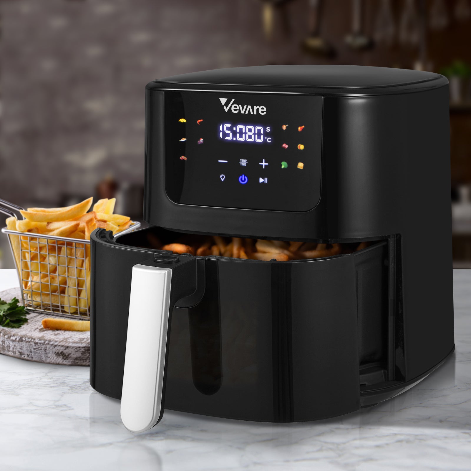 Vevare Air Fryer 5L Fryers Oven LCD Touch Oil Free Cooker 1500W Kitchen - Sunyee