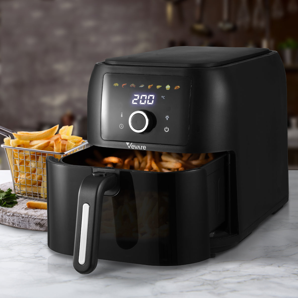 Vevare Air Fryer 8L Fryers Oven Digital Touch Oil Free Cooker 1700W Kitchen - Sunyee