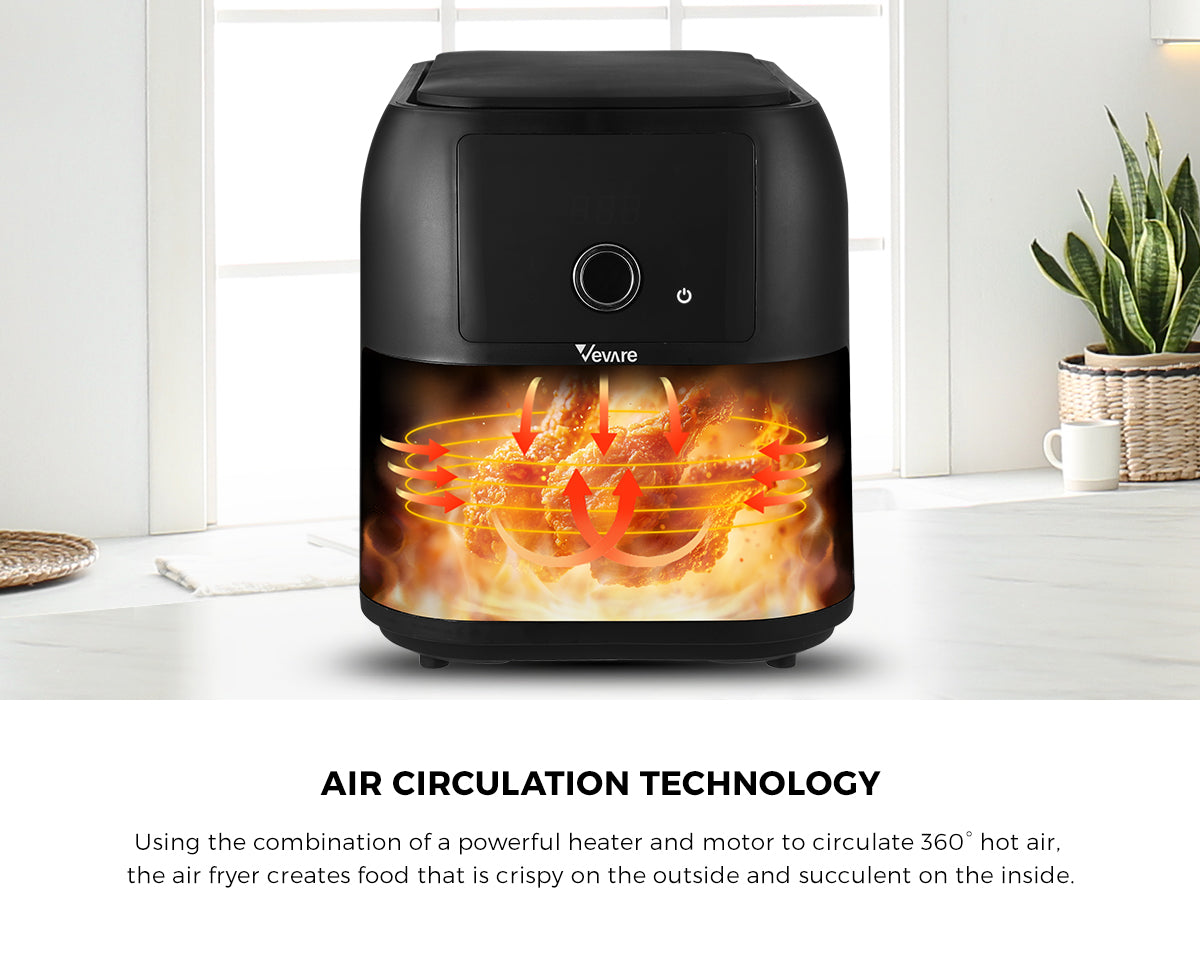 Vevare Air Fryer 8L Fryers Oven Digital Touch Oil Free Cooker 1700W Kitchen - Sunyee