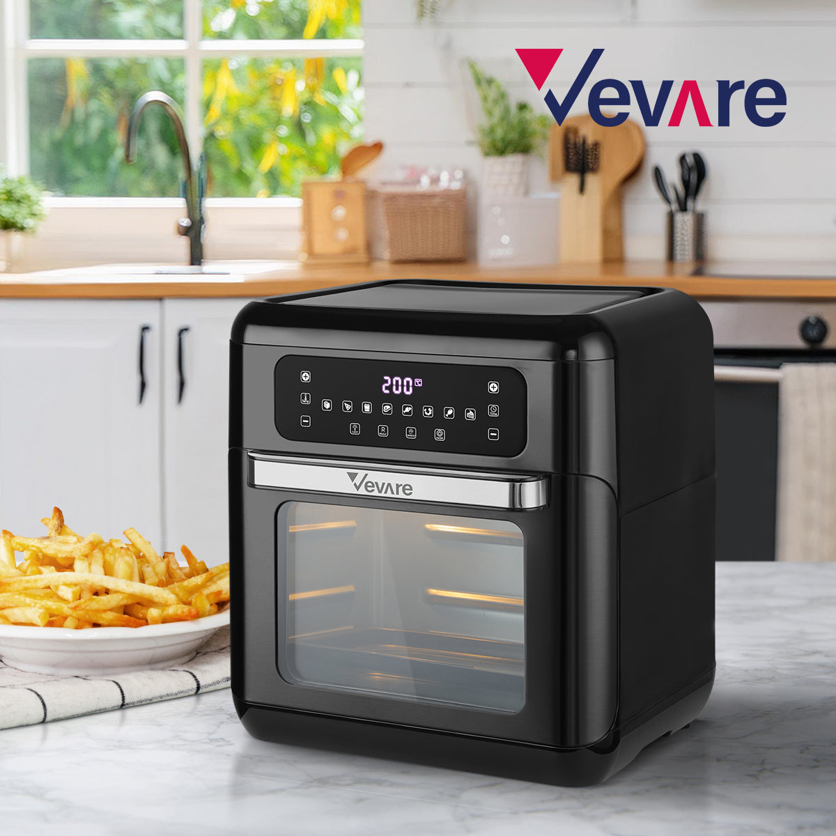Vevare Air Fryer 12L Fryers Oven LCD Touch Oil Free Cooker 1500W Kitchen - Sunyee