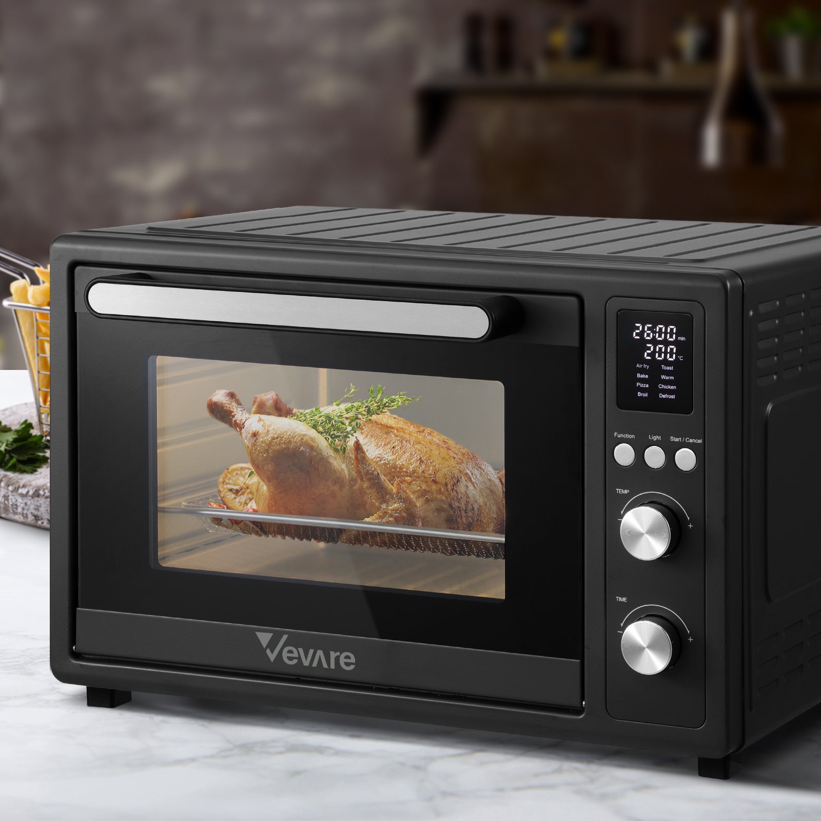 Vevare Air Fryer 32L Fryers Oven LCD Display Oil Free Cooker 1700W Kitchen - Sunyee