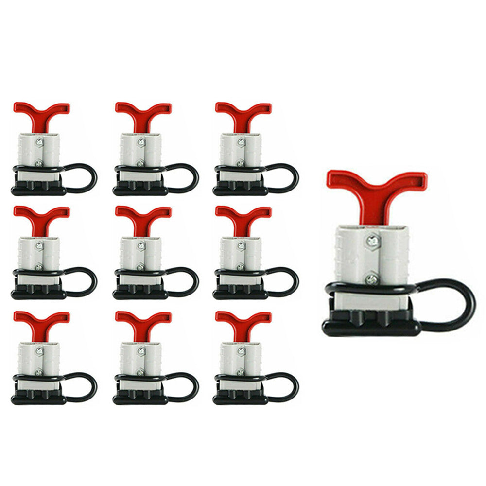 10x Anderson Style Plug Connectors 50 AMP T Handle Dust Cap Cover Solar - Sunyee