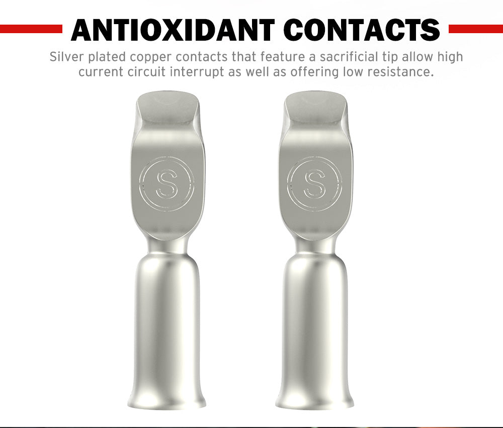 Atem Power 20Pcs Red Anderson Style Plug Connectors 50 AMP 6AWG DC Power 12-24V - Sunyee