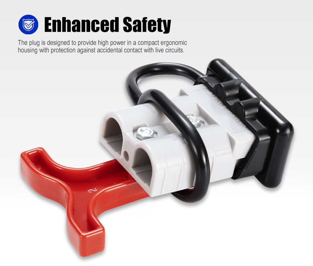 10x Anderson Style Plug Connectors 50 AMP T Handle Dust Cap Cover Solar - Sunyee