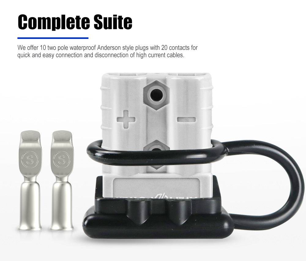 Atem Power 10x For Anderson Plug Dust Cover Cap Style Connectors 50AMP Battery - Sunyee