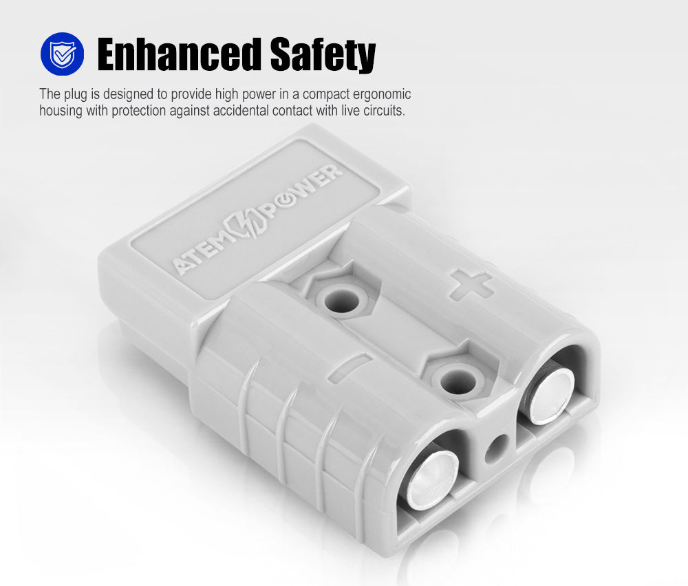 Atem Power 10 x Anderson Style Plug Connectors 50 AMP 12-24V 6AWG DC Power Tool - Sunyee