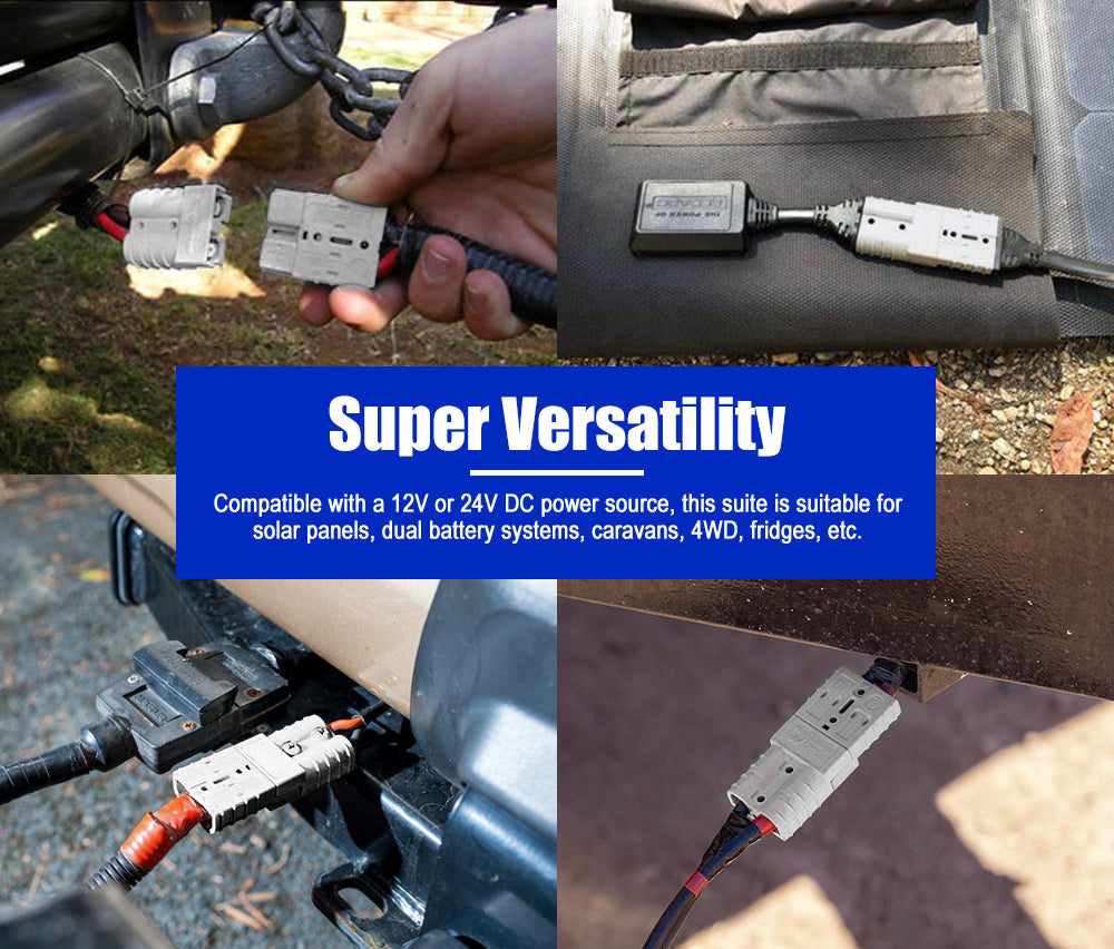 Atem Power 20PCS Anderson Style Plug Connectors 50 AMP 12-24V 6AWG DC Power Tool - Sunyee