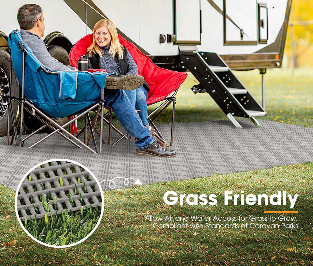 San Hima 6M x 2.5M Annex Matting Floor Mats Mesh Caravan Park Camping Picnic - Sunyee