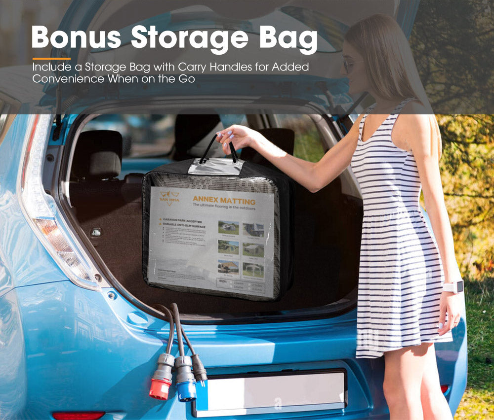 San Hima Annex Matting 4 SIZE 600GSM Floor Mats Mesh Caravan Annex Camping Park - Sunyee