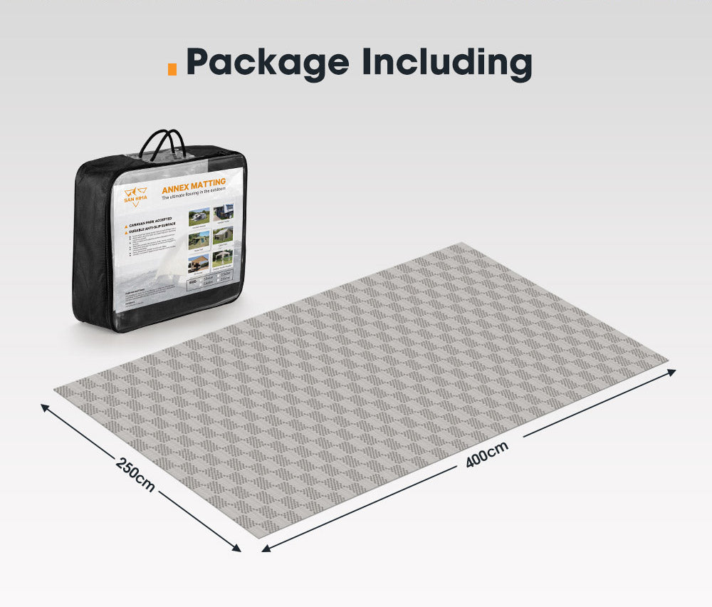 San Hima 4M x 2.5M Annex Matting Floor Mats Mesh Caravan Park Camping Picnic - Sunyee