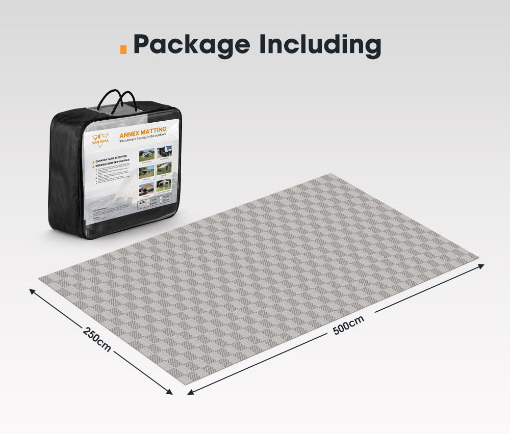 San Hima 5M x 2.5M Annex Matting Floor Mats Mesh Caravan Park Camping Picnic - Sunyee