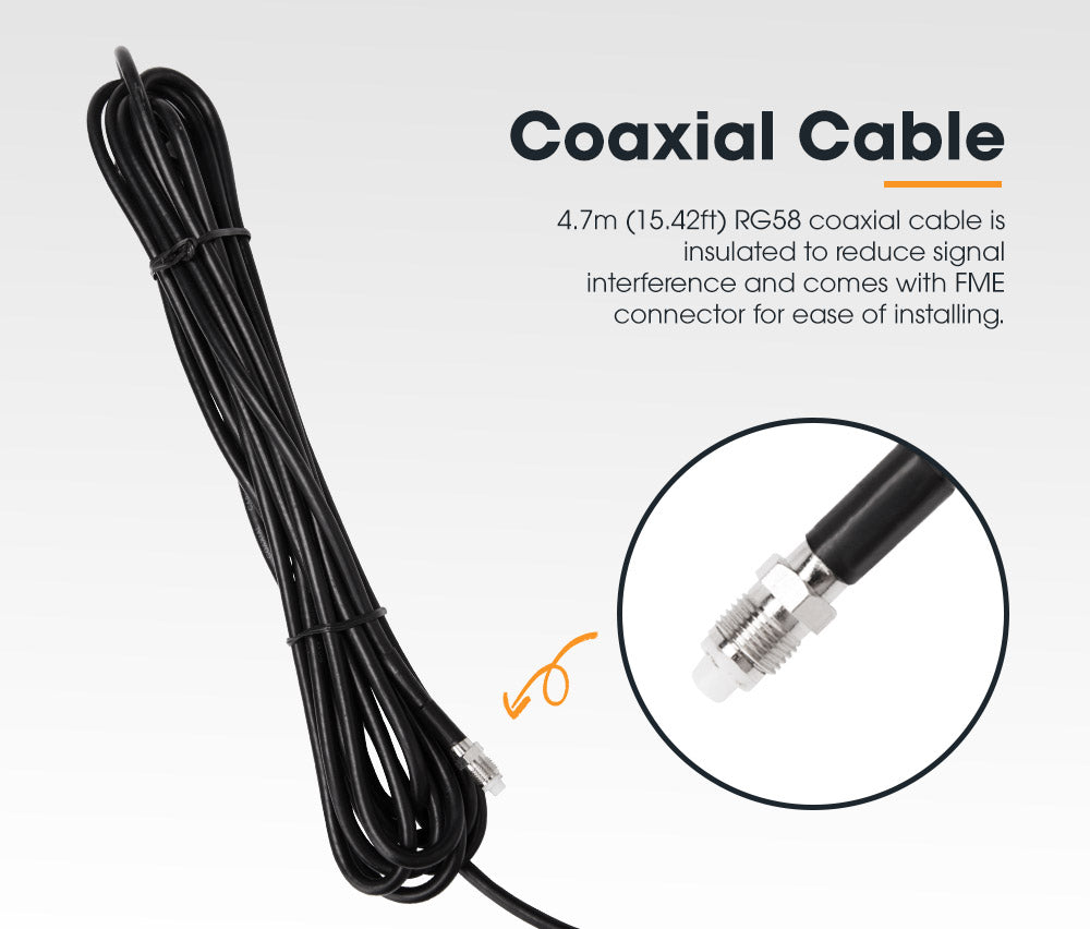 6.6DBI Black Heavy Duty Hi Gain Antenna For Uhf Cb Radio Bull Bar Fiberglass New - Sunyee