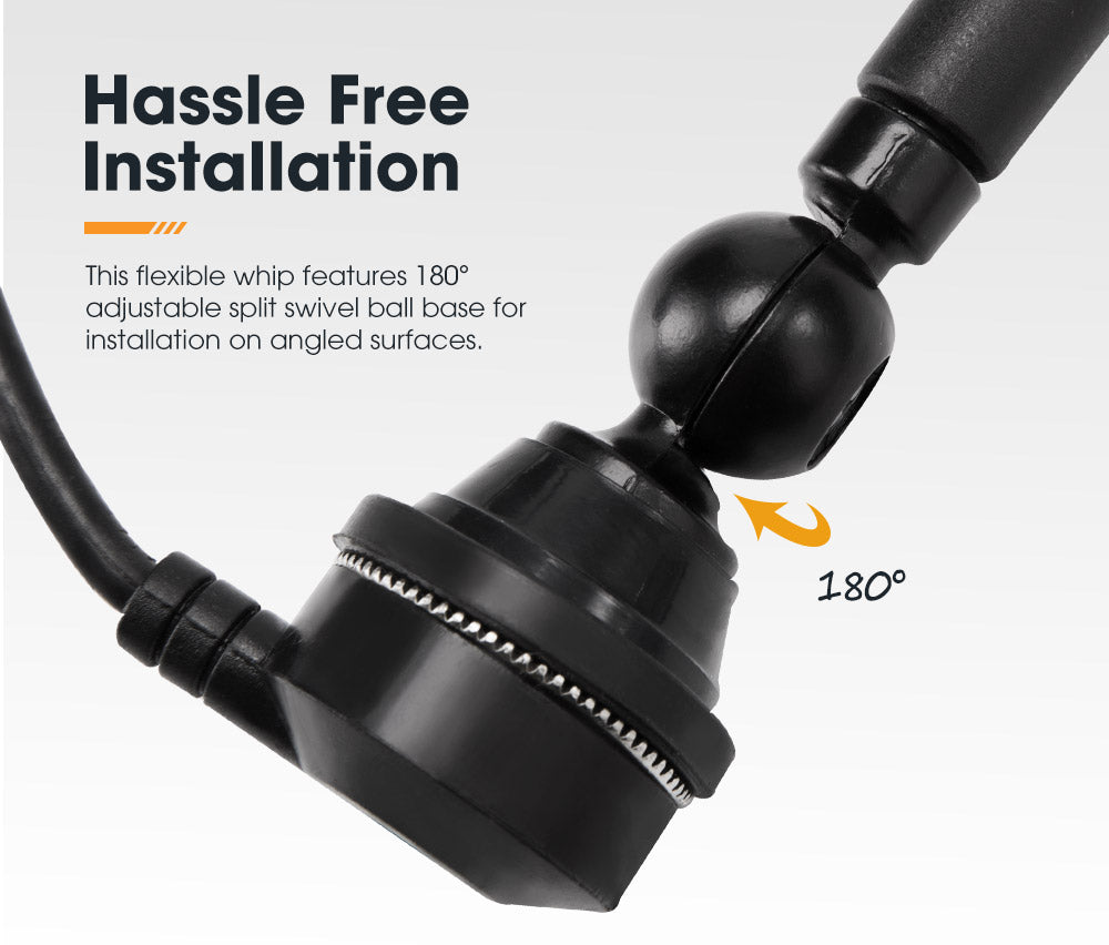 Uhf Radio Antenna Black Rubber Duck AM/FM With Cable Suits 4X4 Car Truck Caravan - Sunyee