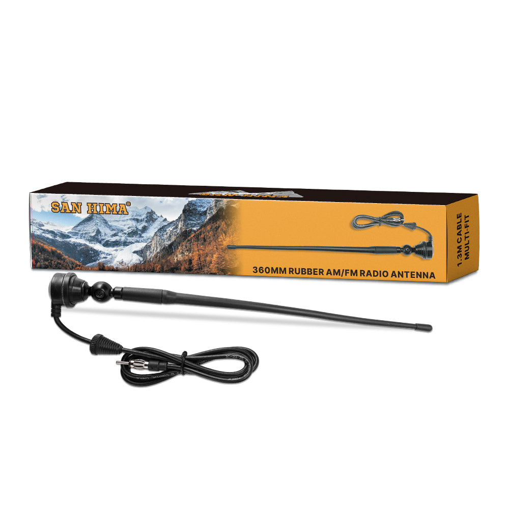 Uhf Radio Antenna Black Rubber Duck AM/FM With Cable Suits 4X4 Car Truck Caravan - Sunyee