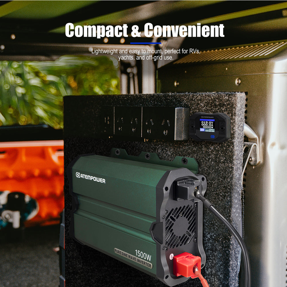 Atem Power 1500W/2900W Pure Sine Wave Inverter 12V to 240V Remote Control Boat - Sunyee