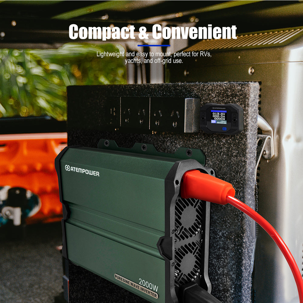 Atem Power 2000W/4000W Pure Sine Wave Inverter 12V to 240V Remote Control Boat