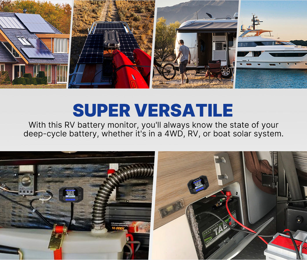 Atem Power Battery Monitor With Shunt High Low Voltage Wire 12V Battery 500A - Sunyee