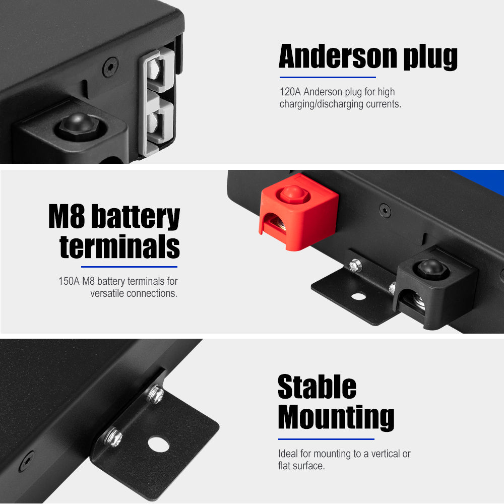 Atem Power 12V 100Ah Slimline Lithium Battery LiFePO4 Deep Cycle Battery - Sunyee