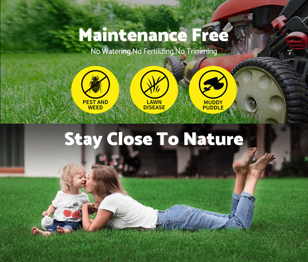 MOBI OUTDOOR Artificial Grass Synthetic Fake Turf 20SQM Plastic Olive Lawn 10mm - Sunyee