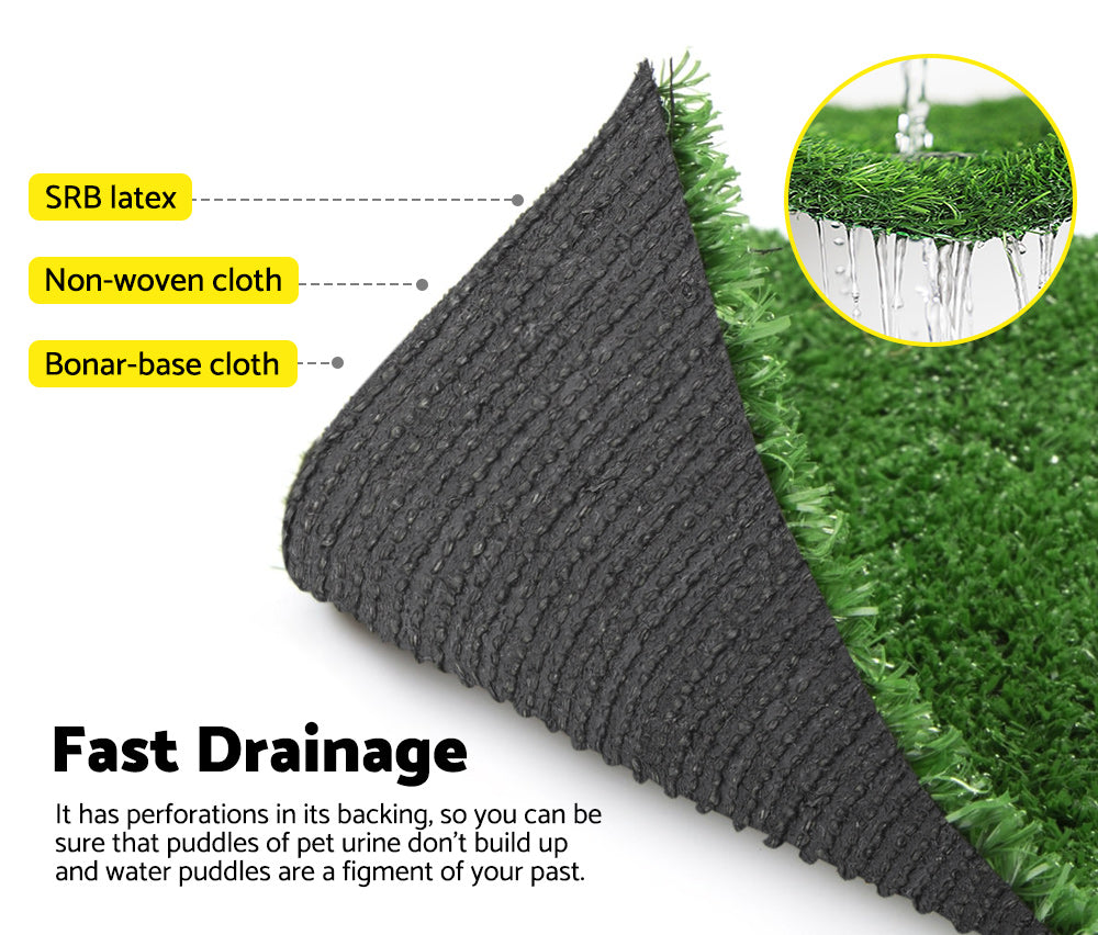 MOBI OUTDOOR 2x5m Artificial Grass Synthetic Fake 10SQM Turf Plant Lawn 17mm - Sunyee