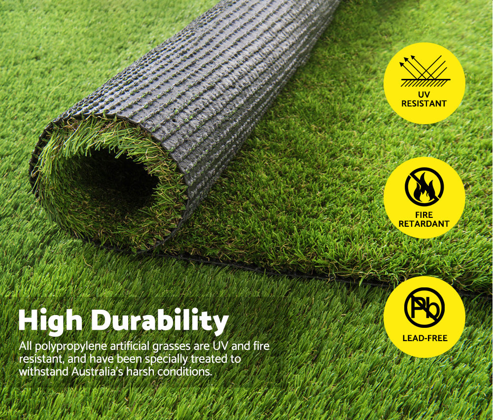 Mobi Artificial Grass Synthetic Fake Lawn 10-60SQM Turf Plastic Plant 40mm - Sunyee