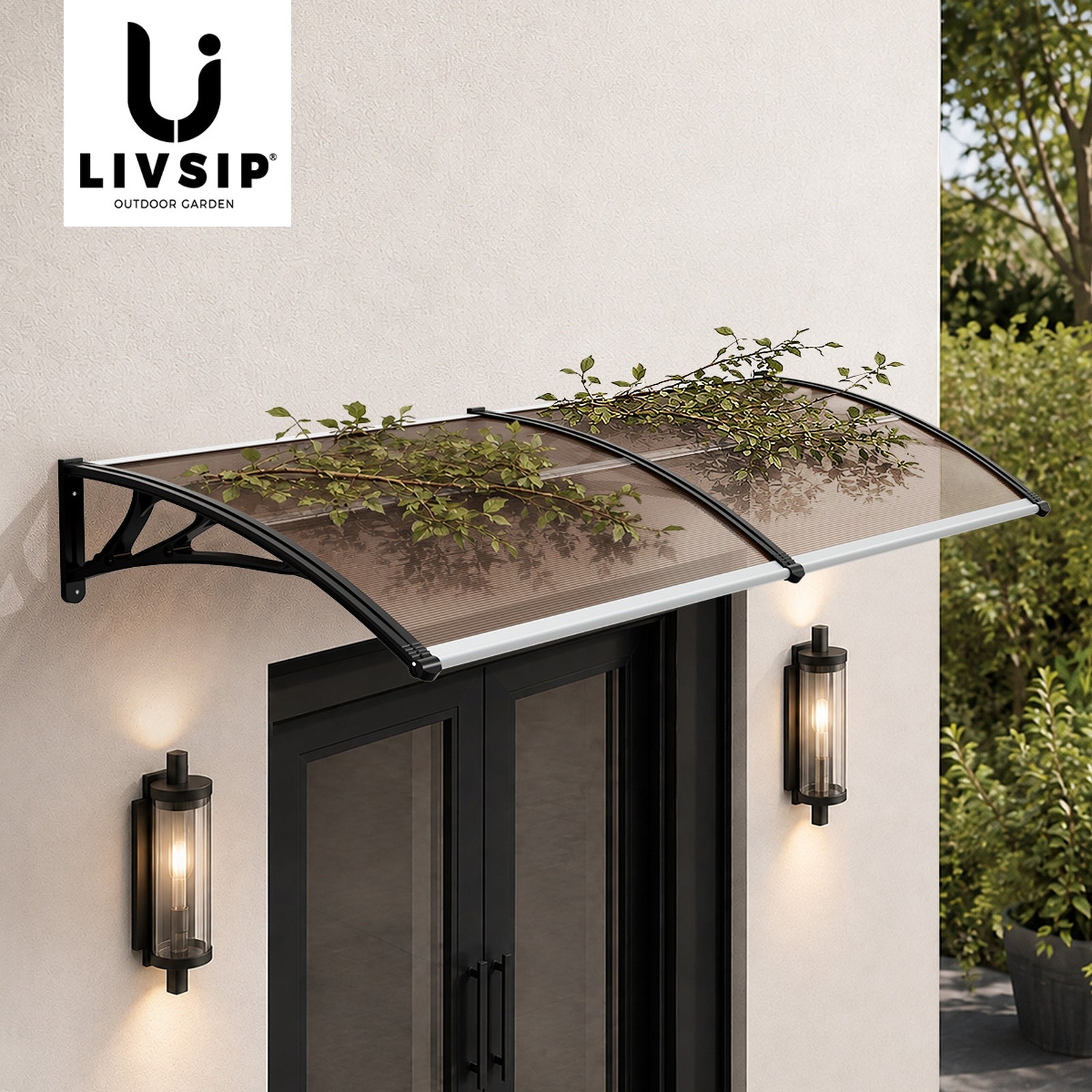 Livsip Window Door Awning Canopy Outdoor Patio Rain Cover Sun Shield 1mx3m