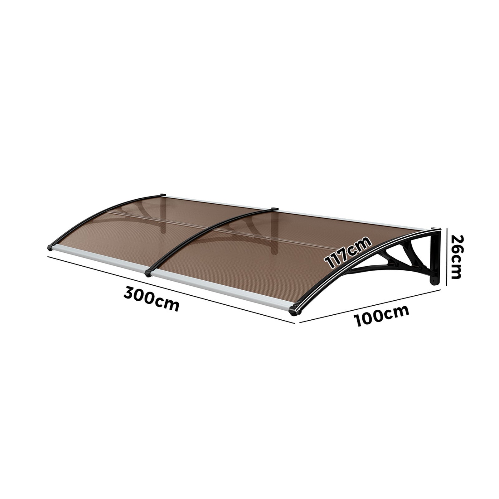 Livsip Window Door Awning Canopy Outdoor Patio Rain Cover Sun Shield 1mx3m
