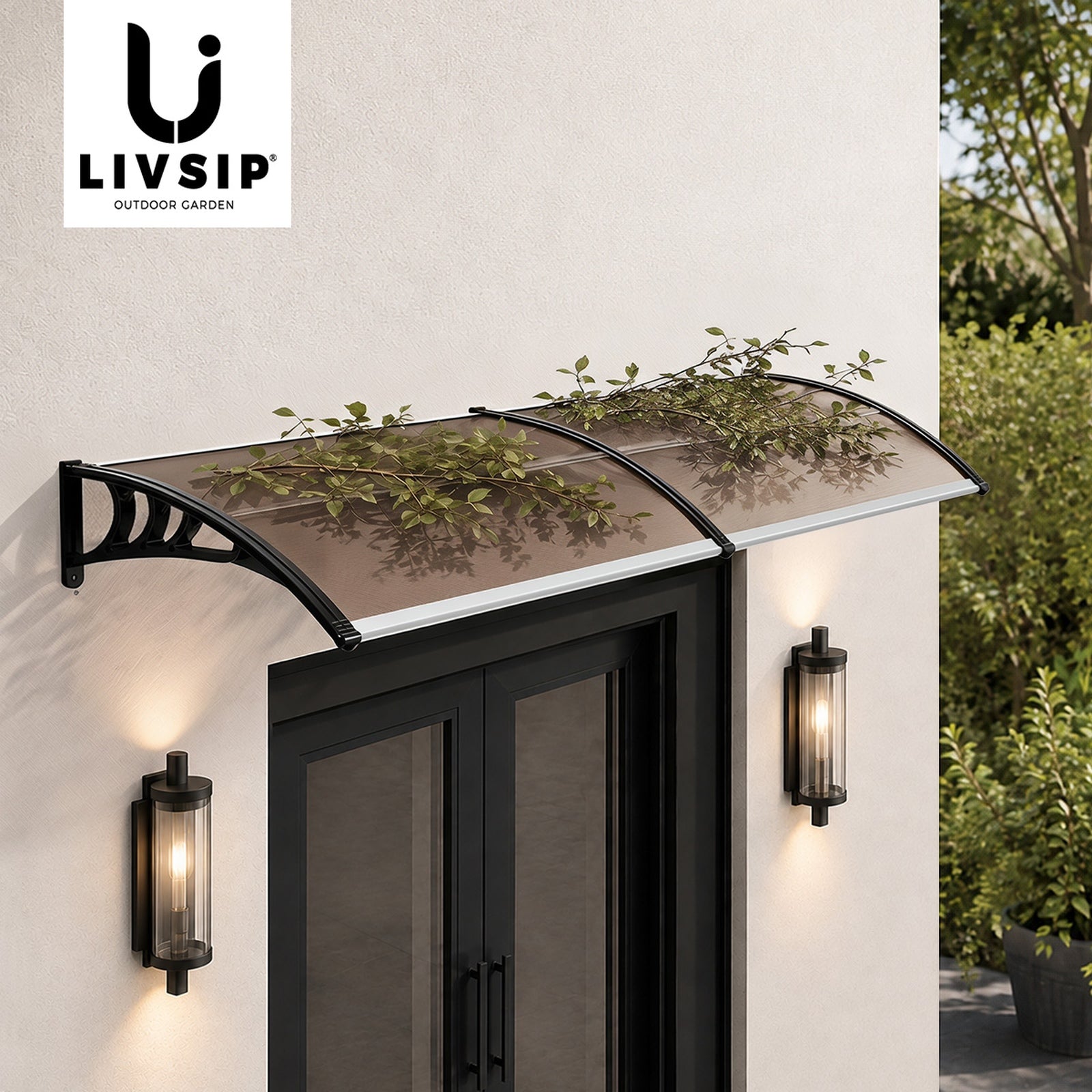 Livsip Window Door Awning Canopy Outdoor Patio Rain Cover Sun Shield 0.76mx3m