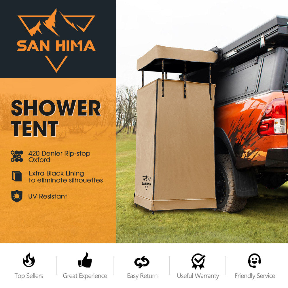 San Hima Camping Shower Tent Awning Fold-Out Instant Ensuite Change Room - Sunyee