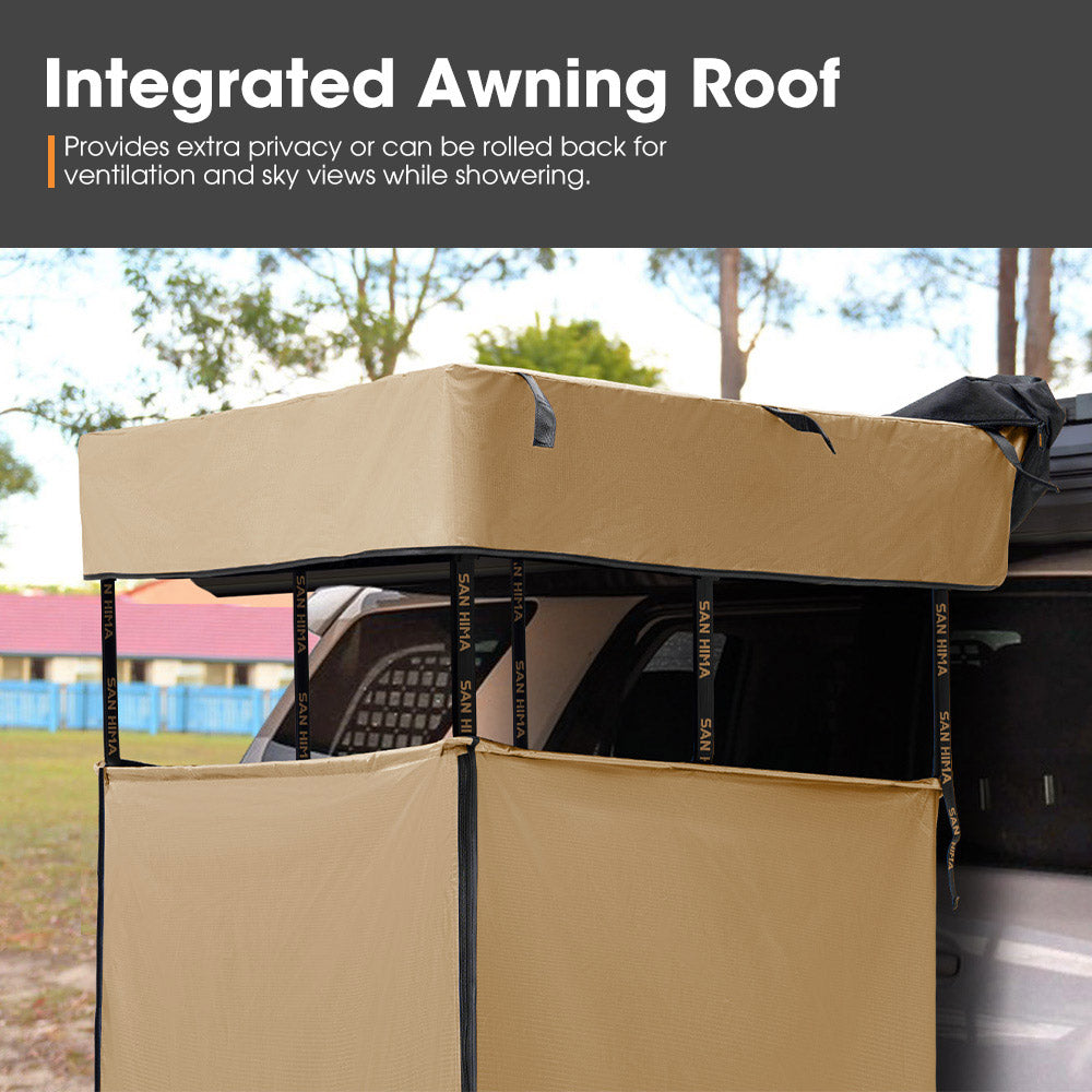 San Hima Camping Shower Tent Awning Fold-Out Instant Ensuite Change Room - Sunyee
