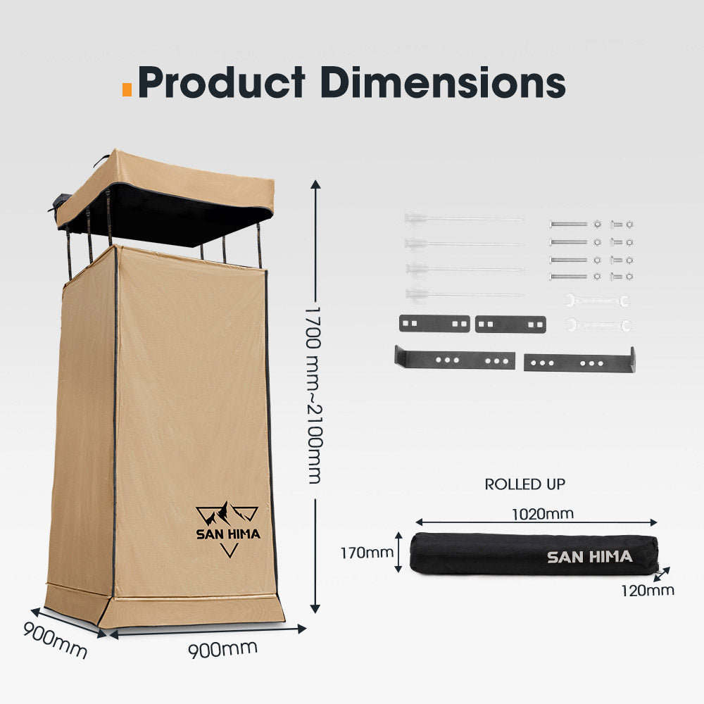 San Hima Camping Shower Tent Awning Fold-Out Instant Ensuite Change Room - Sunyee