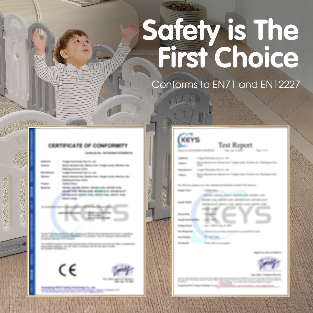 Playpals Kids Playpen Baby Safety Gate Toddler Fence Child Play Game 18 Panels - Sunyee