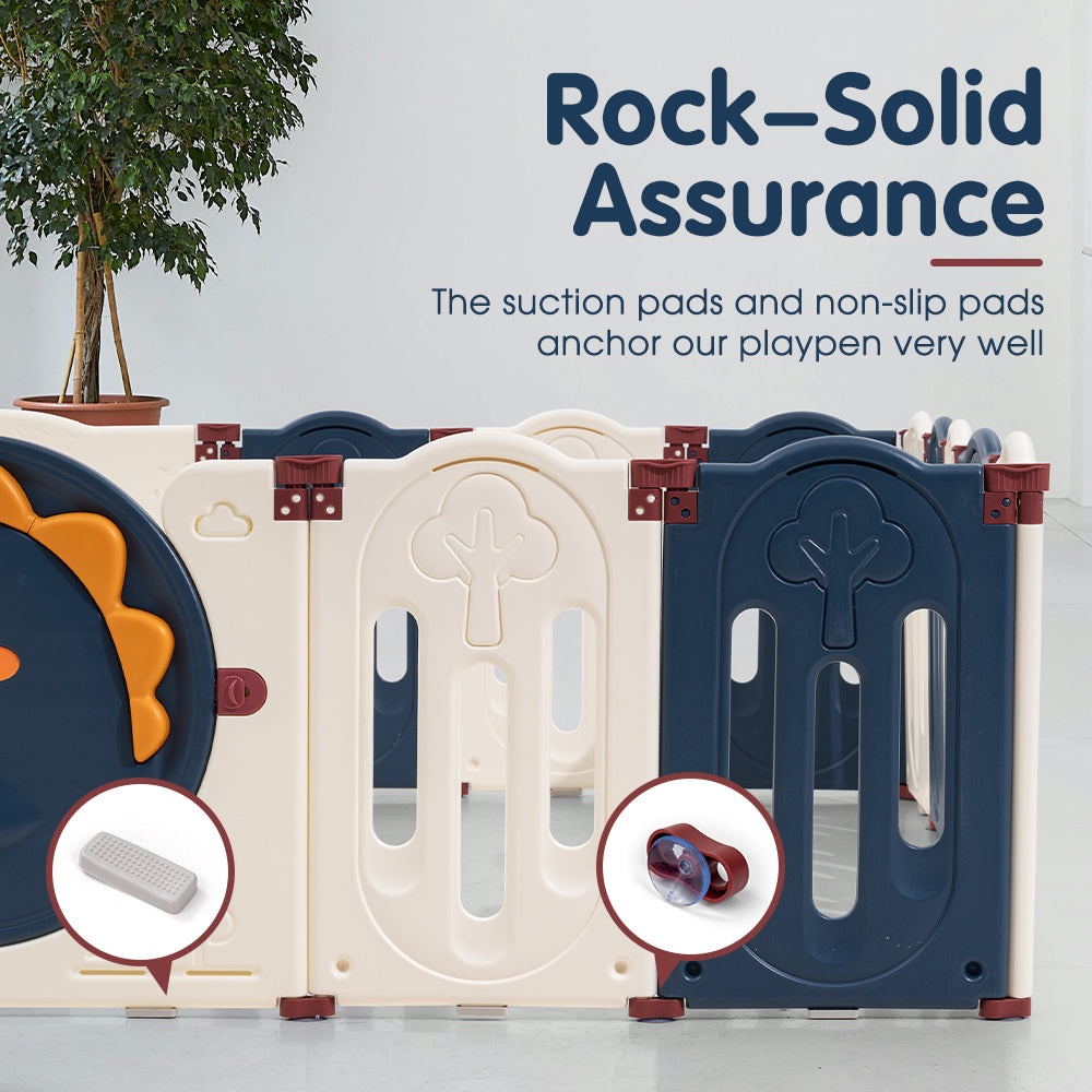 Playpals Kids Playpen Baby Large Safety Gate Toddler Fence Child Play 20 Panels - Sunyee