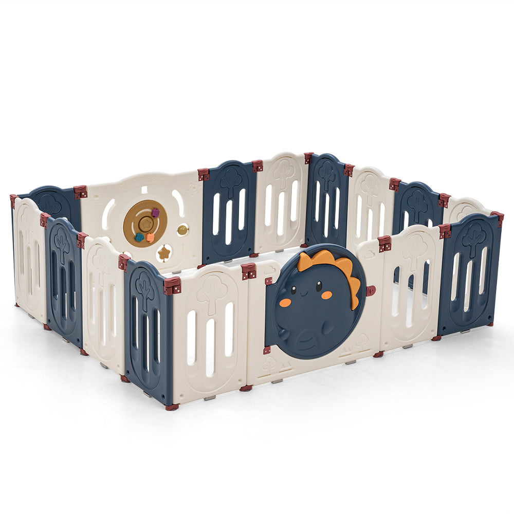 PlayPals Kids Playpen Baby Large Safety Gate Toddler Fence 14/16/18/20 Panels