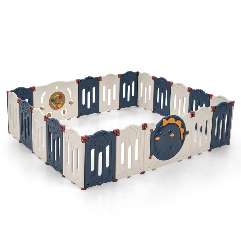 Playpals Kids Playpen Baby Large Safety Gate Toddler Fence Child Play 20 Panels - Sunyee