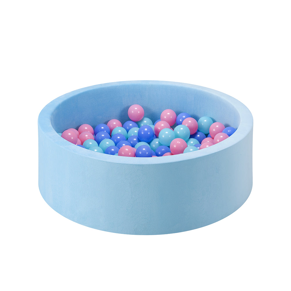 PlayPals Foam Ball Pit Soft Round Ball Pool Playpen Fence with 200 Balls Blue - Sunyee