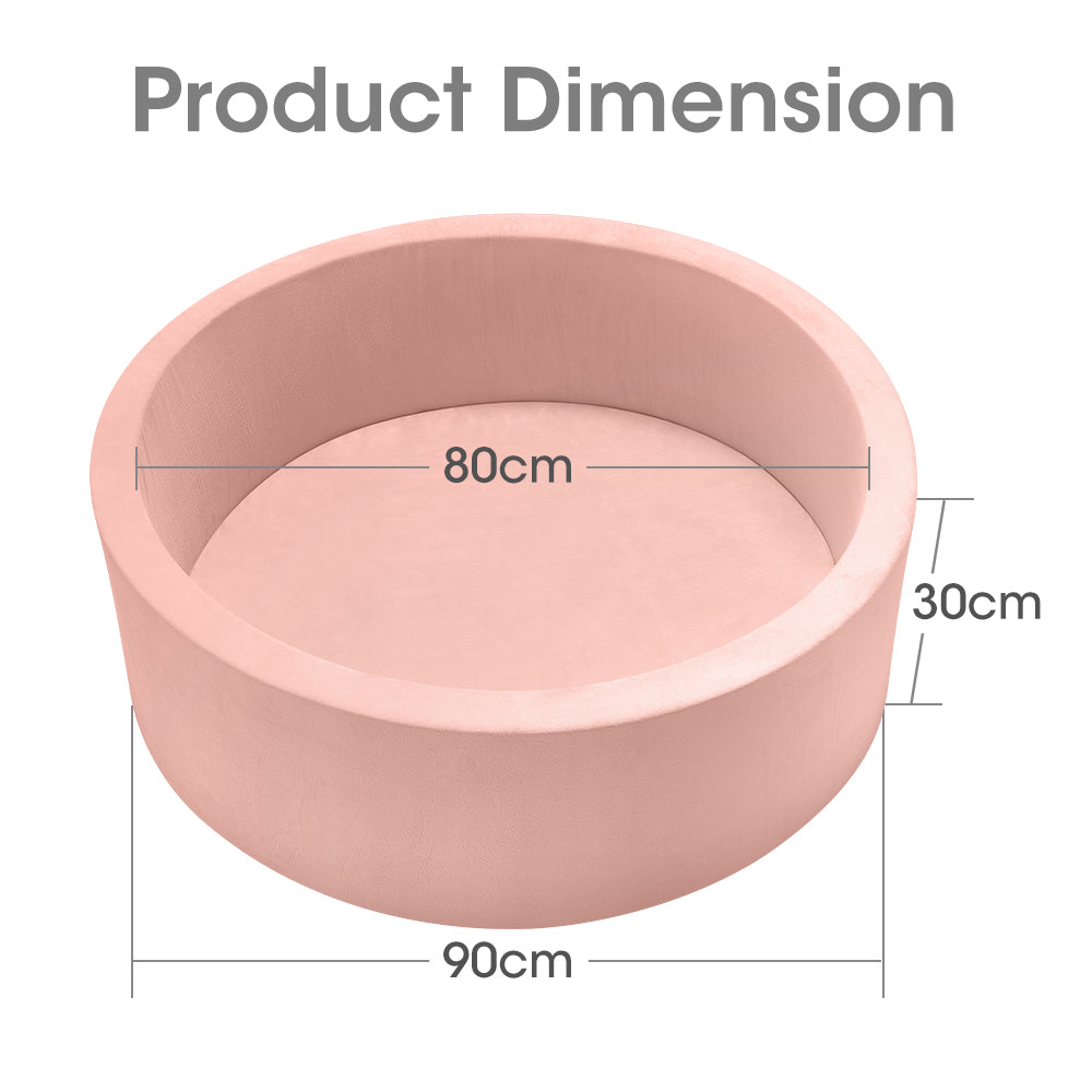 PlayPals Foam Ball Pit Soft Round Ball Pool Playpen Fence with 200 Balls Pink - Sunyee