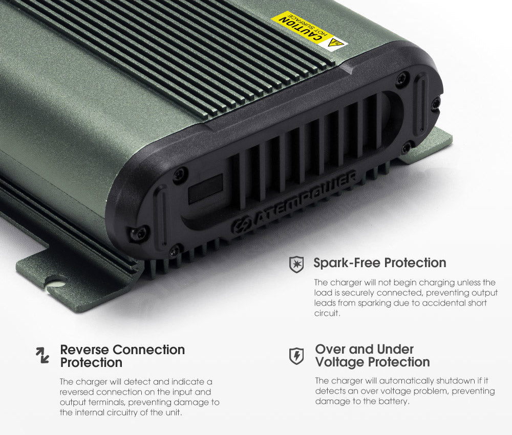 Atem Power 12V 40A DC to DC Battery Charger MPPT Dual Battery Lithium LifePO4 AGM - Sunyee