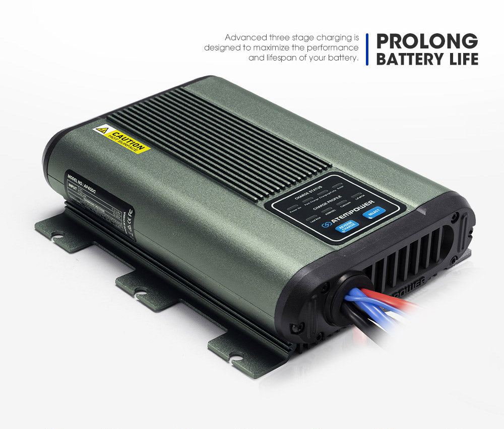 Atem Power 12V 40A DC to DC Battery Charger MPPT Dual Battery Lithium LifePO4 AGM - Sunyee